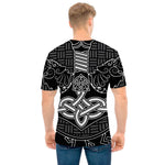 Mjolnir And Scandinavian Runes Print Men's T-Shirt