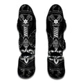 Mjolnir And Scandinavian Runes Print Muay Thai Shin Guards