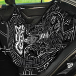 Mjolnir And Scandinavian Runes Print Pet Car Back Seat Cover