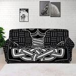 Mjolnir And Scandinavian Runes Print Sofa Cover
