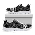 Mjolnir And Scandinavian Runes Print White Running Shoes