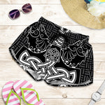Mjolnir And Scandinavian Runes Print Women's Shorts