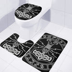 Mjolnir And Younger Futhark Print 3 Piece Bath Mat Set