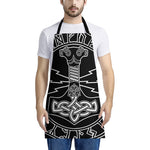 Mjolnir And Younger Futhark Print Apron