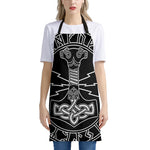 Mjolnir And Younger Futhark Print Apron
