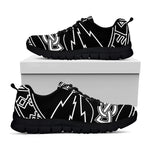 Mjolnir And Younger Futhark Print Black Sneakers