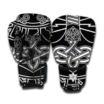 Mjolnir And Younger Futhark Print Boxing Gloves