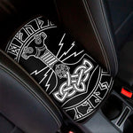 Mjolnir And Younger Futhark Print Car Center Console Cover