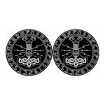 Mjolnir And Younger Futhark Print Car Coasters