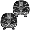 Mjolnir And Younger Futhark Print Car Headrest Covers