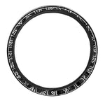 Mjolnir And Younger Futhark Print Car Steering Wheel Cover