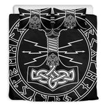 Mjolnir And Younger Futhark Print Duvet Cover Bedding Set