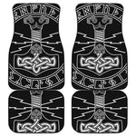Mjolnir And Younger Futhark Print Front and Back Car Floor Mats