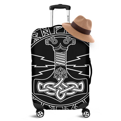 Mjolnir And Younger Futhark Print Luggage Cover