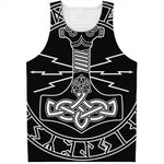 Mjolnir And Younger Futhark Print Men's Tank Top