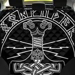 Mjolnir And Younger Futhark Print Pet Car Back Seat Cover
