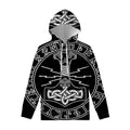 Mjolnir And Younger Futhark Print Pullover Hoodie