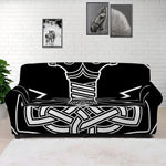 Mjolnir And Younger Futhark Print Sofa Cover