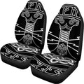 Mjolnir And Younger Futhark Print Universal Fit Car Seat Covers