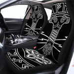 Mjolnir And Younger Futhark Print Universal Fit Car Seat Covers
