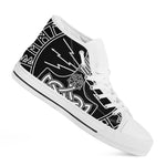 Mjolnir And Younger Futhark Print White High Top Shoes