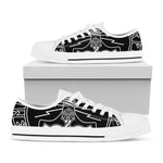 Mjolnir And Younger Futhark Print White Low Top Shoes