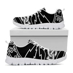 Mjolnir And Younger Futhark Print White Sneakers