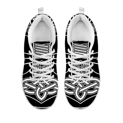 Mjolnir And Younger Futhark Print White Sneakers