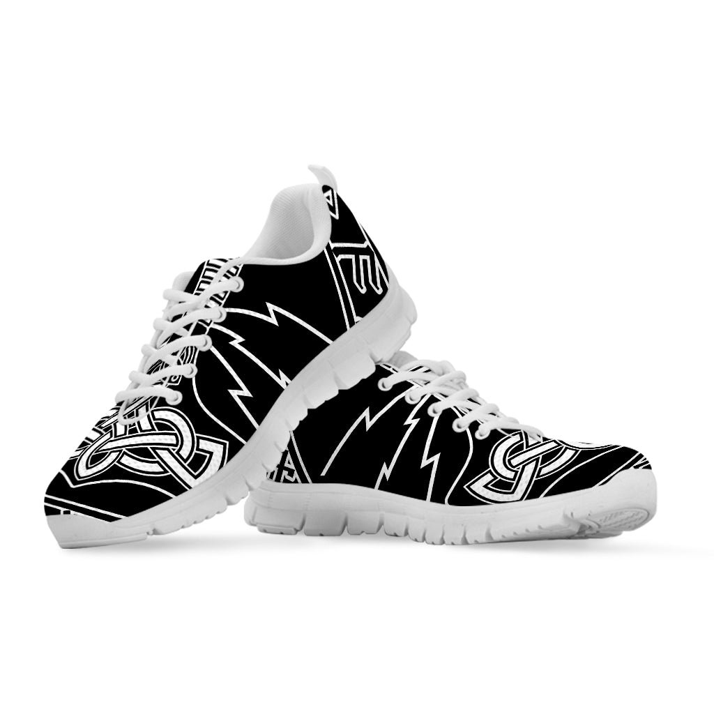 Mjolnir And Younger Futhark Print White Sneakers