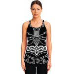 Mjolnir And Younger Futhark Print Women's Racerback Tank Top