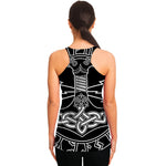 Mjolnir And Younger Futhark Print Women's Racerback Tank Top