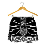 Mjolnir And Younger Futhark Print Women's Shorts