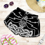 Mjolnir And Younger Futhark Print Women's Shorts