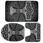 Mjolnir Hammer Of Thor Print 3 Piece Bath Mat Set