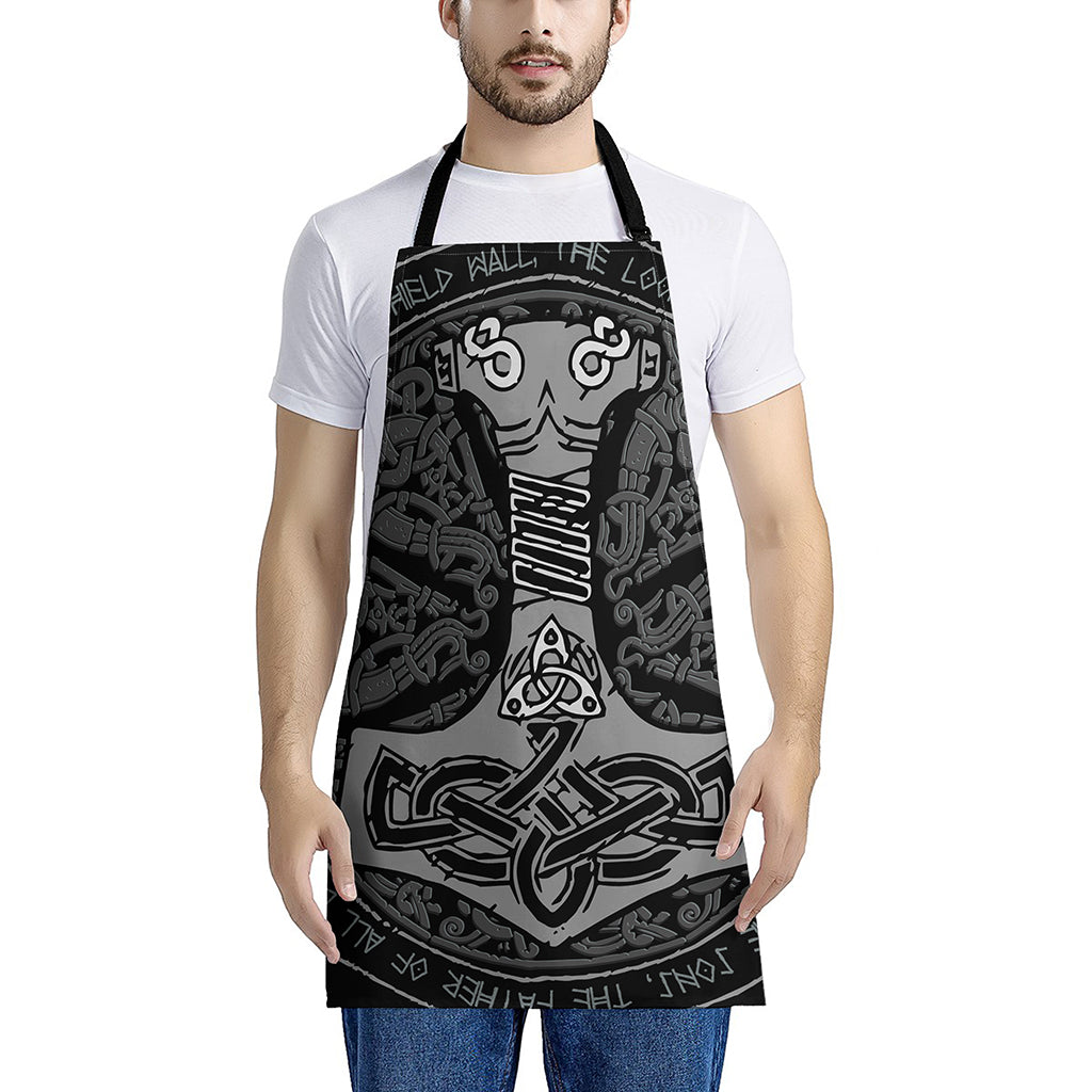 Mjolnir Hammer Of Thor Print Apron