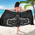 Mjolnir Hammer Of Thor Print Beach Sarong Wrap