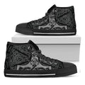 Mjolnir Hammer Of Thor Print Black High Top Sneakers
