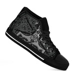 Mjolnir Hammer Of Thor Print Black High Top Shoes