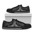 Mjolnir Hammer Of Thor Print Black Low Top Sneakers