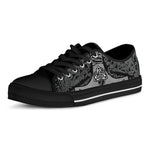 Mjolnir Hammer Of Thor Print Black Low Top Shoes 