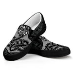Mjolnir Hammer Of Thor Print Black Slip On Shoes