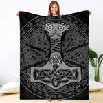 Mjolnir Hammer Of Thor Print Blanket
