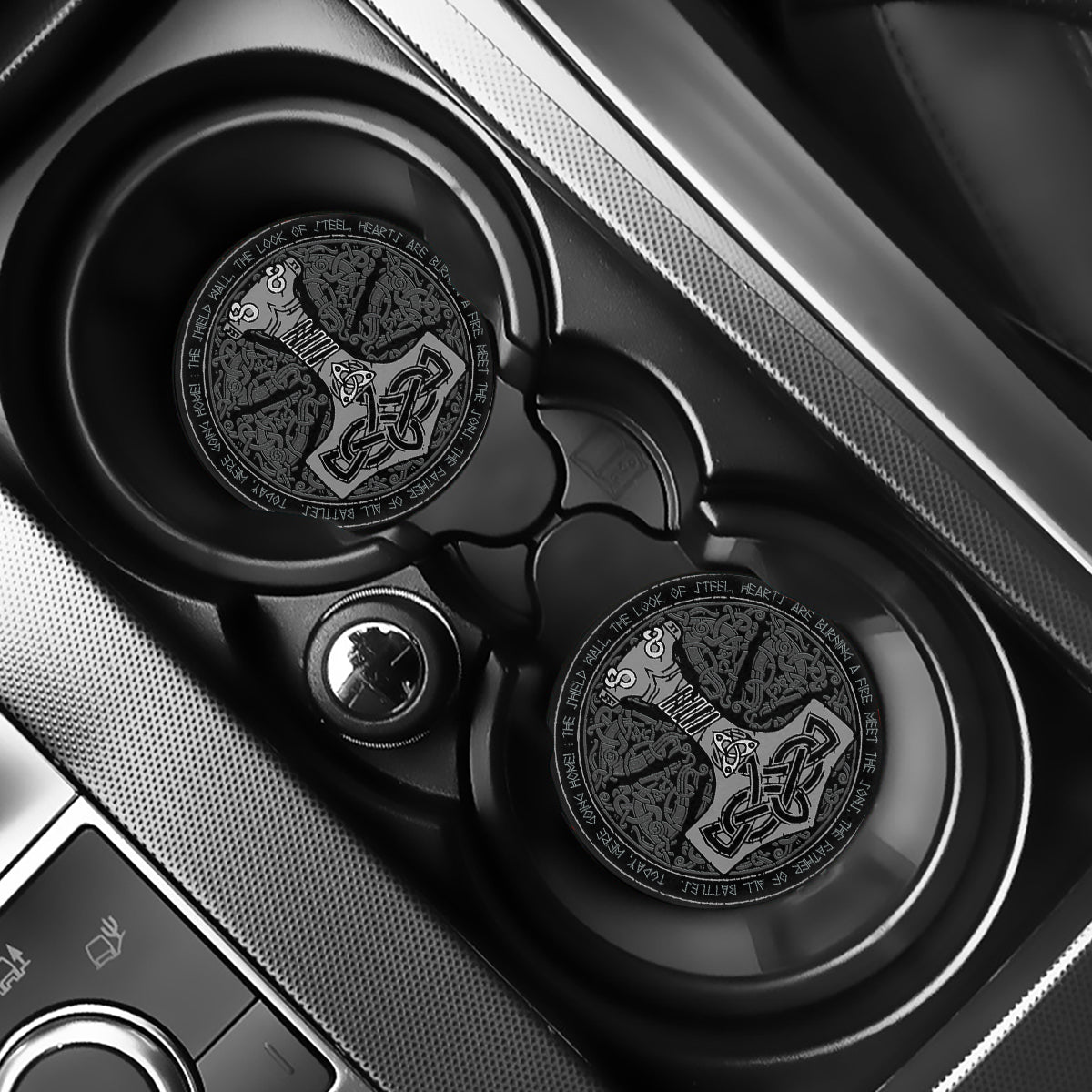 Mjolnir Hammer Of Thor Print Car Coasters
