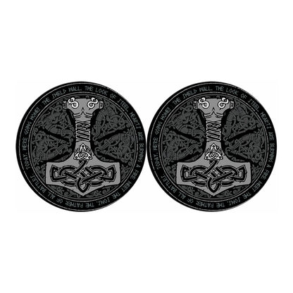Mjolnir Hammer Of Thor Print Car Coasters