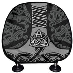 Mjolnir Hammer Of Thor Print Car Headrest Covers