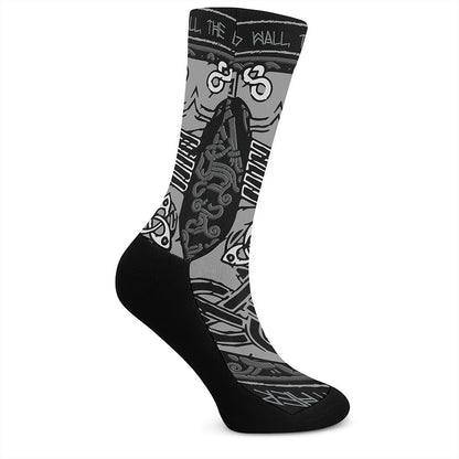 Mjolnir Hammer Of Thor Print Crew Socks