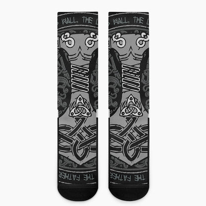 Mjolnir Hammer Of Thor Print Crew Socks