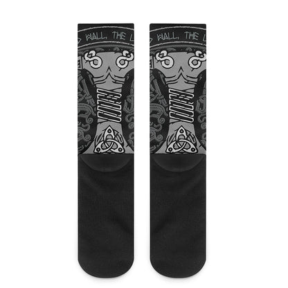 Mjolnir Hammer Of Thor Print Crew Socks