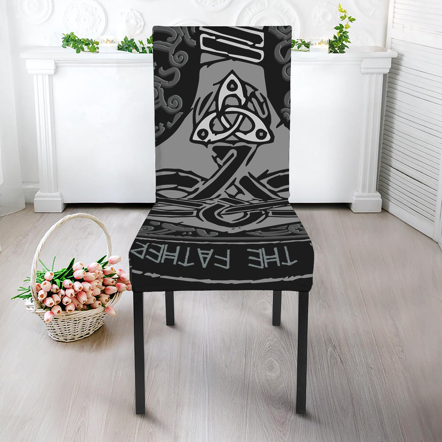 Mjolnir Hammer Of Thor Print Dining Chair Slipcover