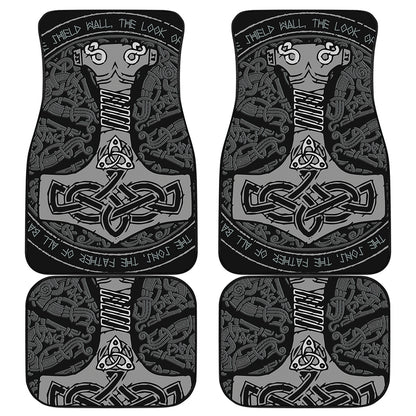 Mjolnir Hammer Of Thor Print Front and Back Car Floor Mats